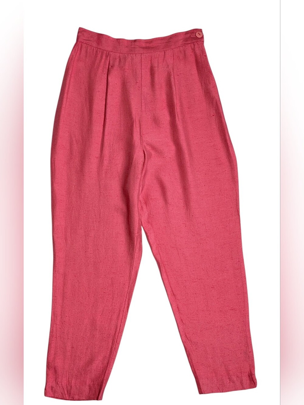 1980s High-Waist Pink Tapered Pants